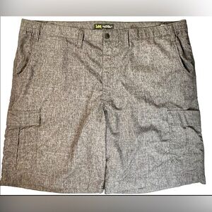 Lee Men's Big and Tall Performance Cargo Short, Grey Heathered, Size 50 Preowned